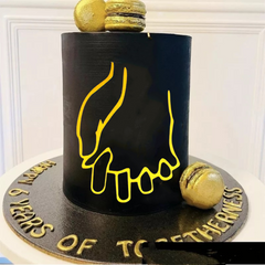 HOLDING HANDS CAKE CHARM TOPPER