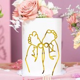 BABY FEET IN HANDS CAKE CHARM TOPPER