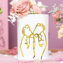 BABY FEET IN HANDS CAKE CHARM TOPPER