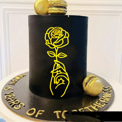 ROSE IN HAND CAKE CHARM TOPPER