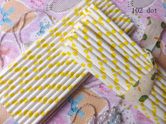 POLKA DOT PATTERN LOLLIPOP/CAKE POP STICKS/STRAWS 24 PCS