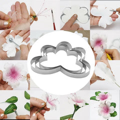 JUMBO RHODODENDRON AZALEA FLOWER PETAL CUTTERS SET A611