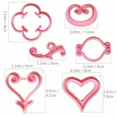 FONDANT/CREAM EMBOSSERS DOODLE FLOWER IMPRINTS SET 12 Pc {PINK}