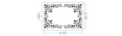 LEAFY SCROLL FRAME STENCIL 1PC