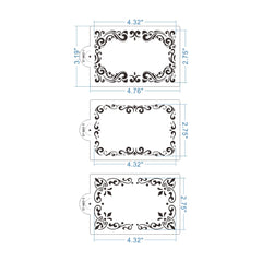 LEAFY SCROLL FRAME STENCIL 1PC