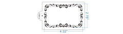 LEAFY SCROLL FRAME STENCIL 1PC