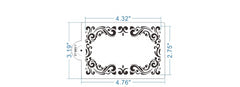 LEAFY SCROLL FRAME STENCIL 1PC