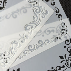 LEAFY SCROLL FRAME STENCIL 1PC