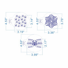 MEDIUM HALLOWEEN SPIDERS THEMED STENCIL SET
