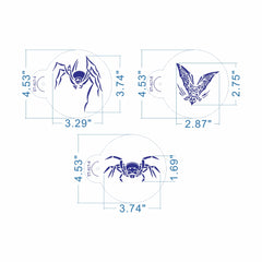 MEDIUM HALLOWEEN SPIDERS THEMED STENCIL SET