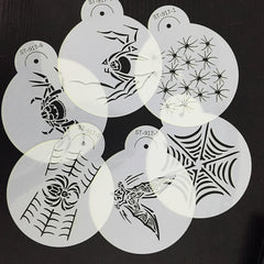 MEDIUM HALLOWEEN SPIDERS THEMED STENCIL SET