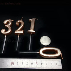 ROSE GOLD HAPPY BIRTHDAY NUMBER CANDLES