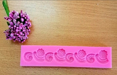 ROLLED SMALL FLOWERS LACE BORDER MOULD