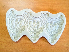LARGE DAMASK LACE BORDER MOULD 3PC