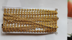 GOLD ROUND RHINESTONE FLOWER RIBBON