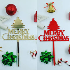 MERRY CHRISTMAS ACRYLIC TOPPER