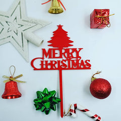 MERRY CHRISTMAS ACRYLIC TOPPER