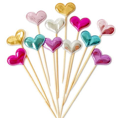 SHINY LOVE HEART TOPPER 1PC