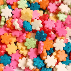 MIXED COLOUR FLAT FLOWER CANDY SPRINKLES 15G