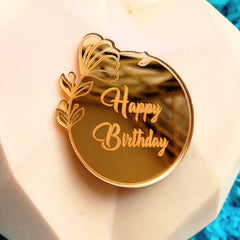 GOLDEN HAPPY BIRTHDAY DISC TOPPER