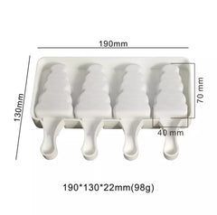 MINI CHRISTMAS TREE CAKESICLES/ICE POP/LOLLIPOP MOULD 4 PCS