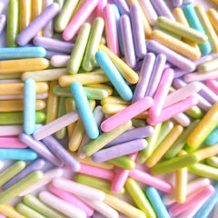 MIXED PASTEL SUGAR RODS SPRINKLES 125GMS