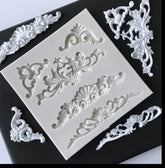 MINI SCROLLS BORDER MOULD 5 PCS