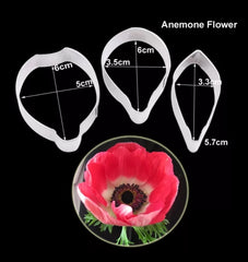 ANEMONE FLOWER PETALS CUTTERS SET A400