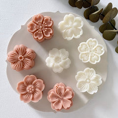 CHERRY BLOSSOM COOKIE/DIWALI SWEETS/MOON CAKES PLUNGER MOULD 4PCS