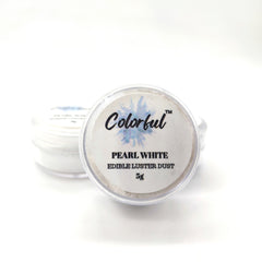 COLORFUL EDIBLE PEARL WHITE LUSTER DUST 5G