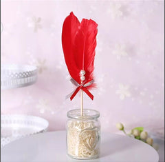 MEDIUM FEATHER WITH BEADS TOPPER