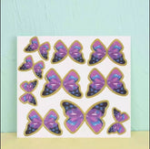 MIXED COLOUR WING PAPER BUTTERLIES TOPPERS 10 PCS SET