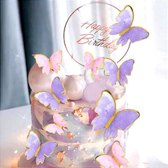 PLAIN RAGGED WING PAPER BUTTERLIES TOPPERS 10 PCS SET