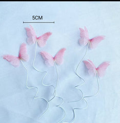 DOUBLE WING TRANSLUCENT BUTTERLIES TOPPERS SET