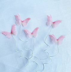 DOUBLE WING TRANSLUCENT BUTTERLIES TOPPERS SET