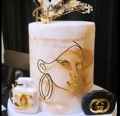 LADY WITH EARRING CAKE CHARM TOPPER