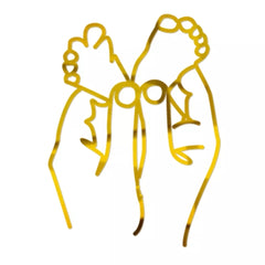 BABY FEET IN HANDS CAKE CHARM TOPPER