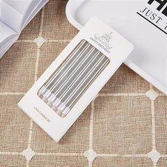 STRAIGHT METALLIC BIRTHDAY CANDLES 6PCS