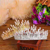 TIARA WITH RHINESTONE AND BEADS TOPPER