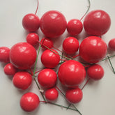 SHINY FAUX STYROFOAM BALLS CAKE TOPPERS