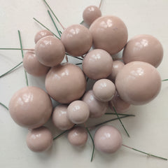 SHINY FAUX STYROFOAM BALLS CAKE TOPPERS