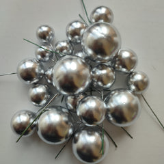 SHINY FAUX STYROFOAM BALLS CAKE TOPPERS