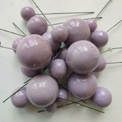 SHINY FAUX STYROFOAM BALLS CAKE TOPPERS