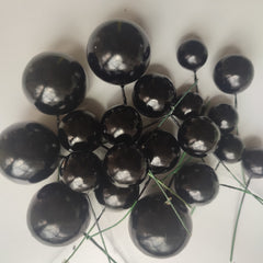 SHINY FAUX STYROFOAM BALLS CAKE TOPPERS