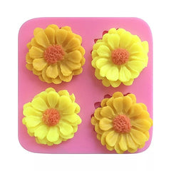 3D DAISIES FLOWER MOULD 4PCS