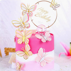 3D WING PAPER BUTTERLIES TOPPERS 3 PCS SET
