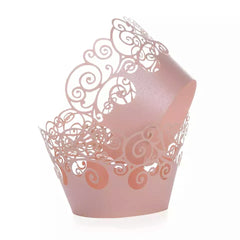 LASER CUT SWIRLS CUPCAKE CAGES/WRAPPERS - {12 Pcs}