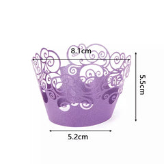 LASER CUT SWIRLS CUPCAKE CAGES/WRAPPERS - {12 Pcs}