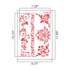 SCROLL BORDERS STENCIL (ASSORTED)