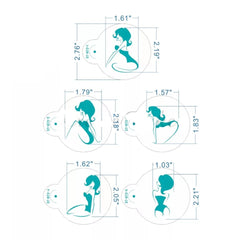 MINI SEXY LADY COOKIE STENCIL 5 Pcs